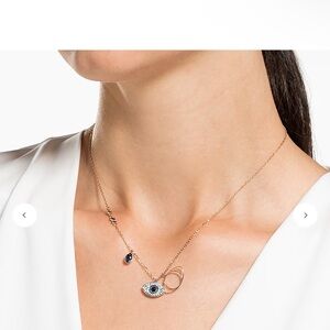 Symbolica pendant Evil eye, Blue, Mixed metal finish